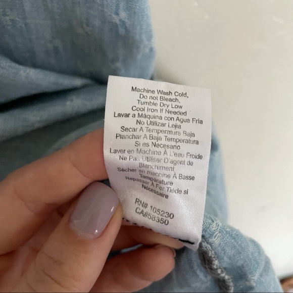 Current/Elliott The Woven Tank Dress Chambray - Picture 5 of 6